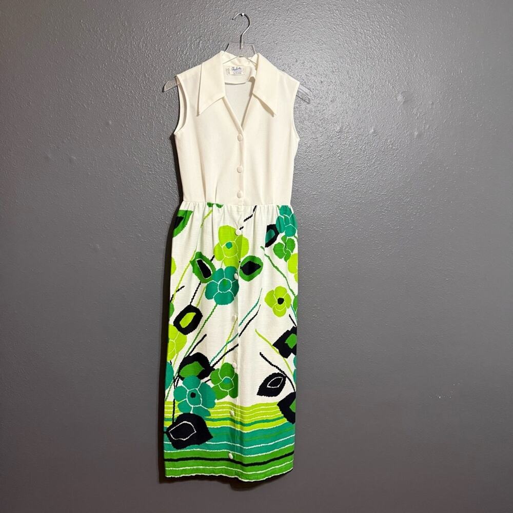 Charlotta of California by Glazier Vintage Poplin Maxi Dress Size S